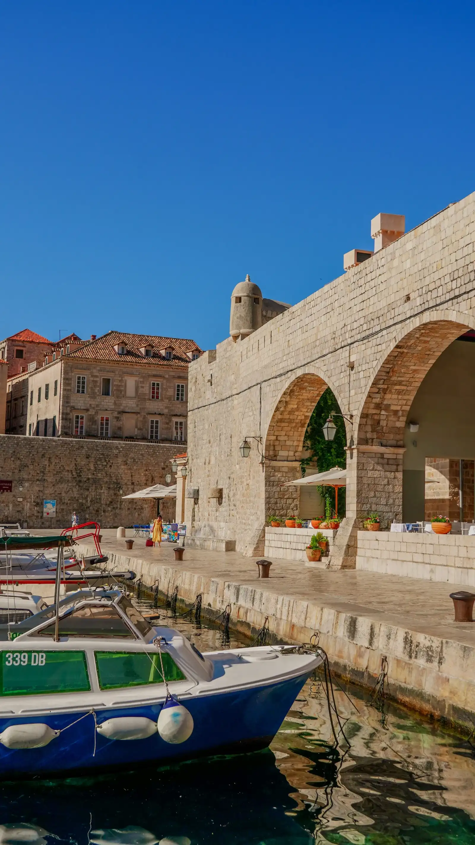 Dubrovnik Old Town panoramic view with terracotta rooftops