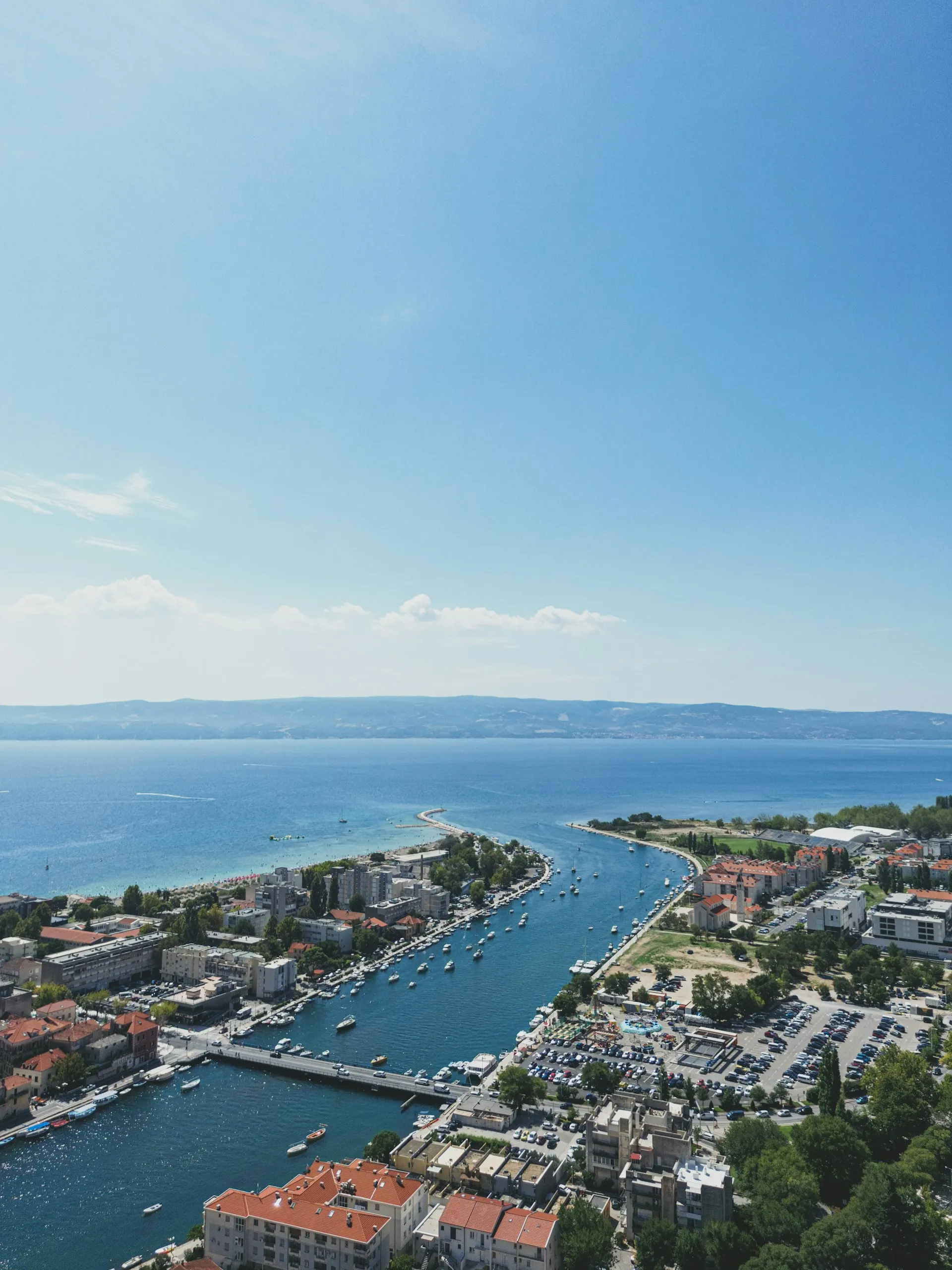 Omiš fortress ruins overlooking the coast