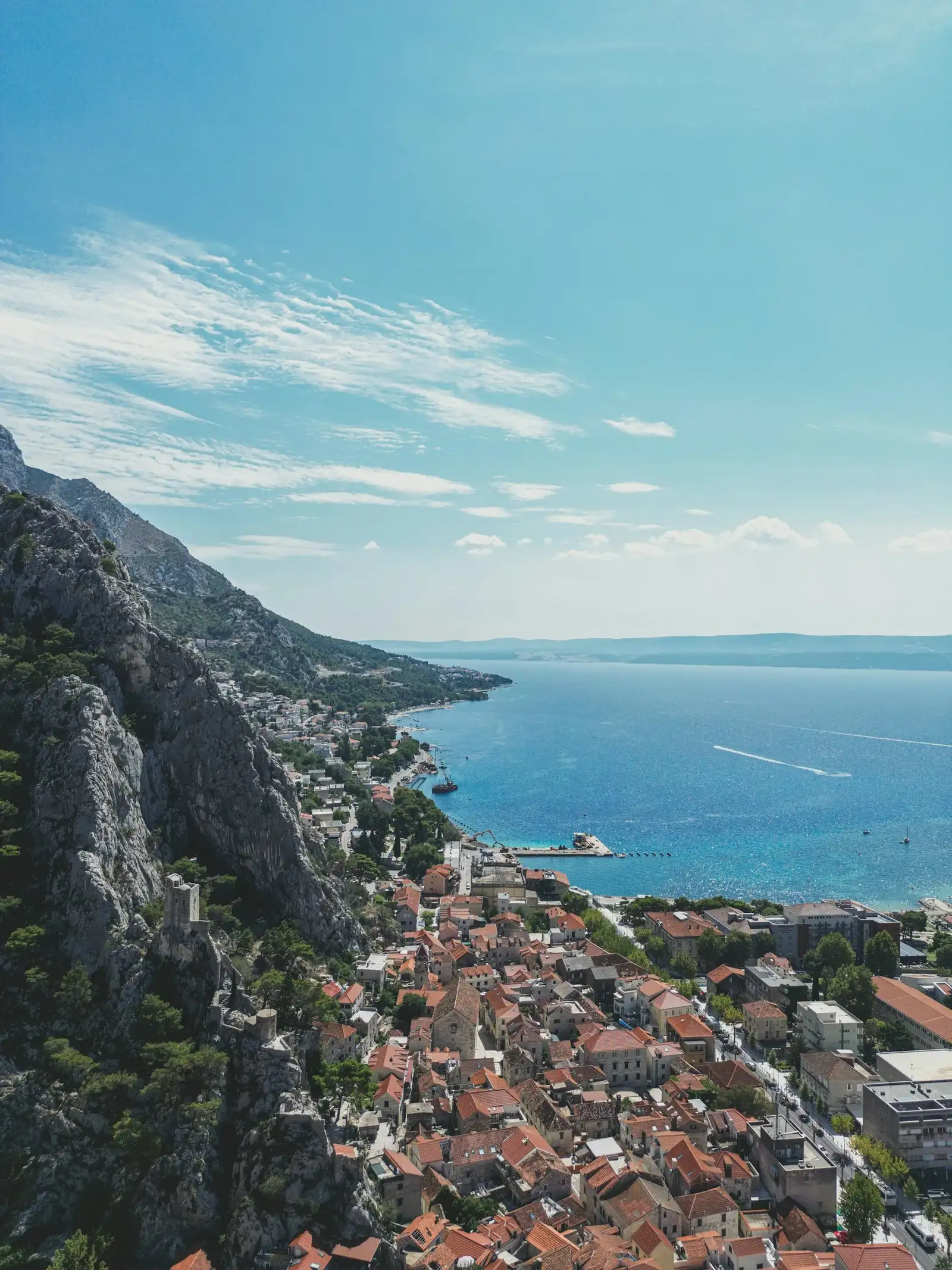Turquoise waters of the Cetina River near Omiš