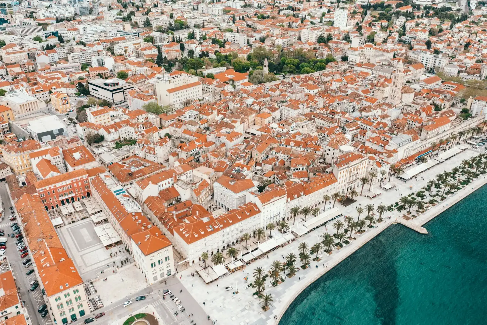 Stunning Dalmatian coastline with turquoise waters and islands
